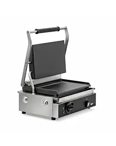 Vollrath PSG4‐SF120 Electric Single Panini Grill with Cast-Iron Flat Top & Bottom Plates - 1800W, 120V
