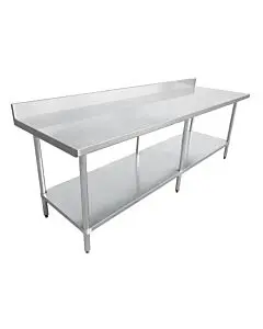 Zanduco 30'' Depth Stainless Steel Heavy Duty Worktable with Undershelf and 4