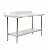 Heavy Duty All Stainless Steel Worktables with Backsplash