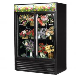 True GDM 47FC HC LD Two Door Glass Floral Case 47 cu. ft