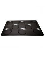 Omcan 12" x 20" Full Size Non-Stick Stainless Steel Multi-Baker Pan with 8 Molds for Combi-Oven