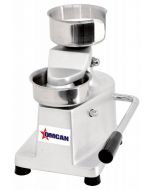 Omcan Top-Down Press Patty Maker with Rear-Mounted Paper Holder and 4" Diameter