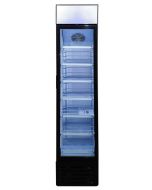 Zanduco 16.5" Single Glass Door Reach-In Merchandiser Refrigerator 145L
