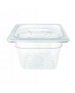Omcan 1/6 Size Clear Polycarbonate Food Pan – 6" Deep