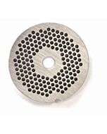 Omcan European Style #12 stainless steel plate, hubless, 3.2mm (1/8") - one notch/ round