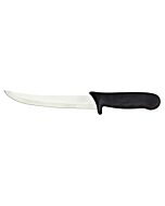 Omcan 6" Curved Blade Boning Knife with Black DR Polypropylene Handle