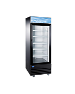 Zanduco 28" Single Door Glass Refrigerator with 648L Capacity - Black, 110V, 1/5 HP
