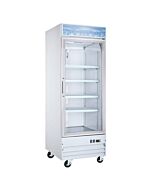 Zanduco 31" Single Door Swing Glass Freezer 23 cu.ft.- White 