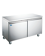 Zanduco 47" 2-Door Stainless Steel Undercounter Refrigerator with 338 L Capacity - 115 V - CA