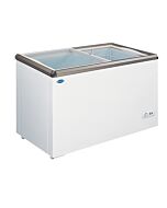 Zanduco 34" Ice Cream Freezer With Flat Glass Top