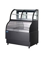 Zanduco 36'' Dual Service Open Refrigerated Floor Display Case with 354L Capacity - 110V