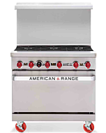 American Range ARW36-6  36" Heavy Duty Restaurant Gas Range with 6 Burners