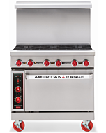 American Range AR-6 36" Heavy Duty Range 6 Burner Stove Top and Standard Oven Natural Gas - 227,000 BTU