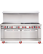 American Range AR-36G-6B 72" Heavy Duty Gas Range with 36" Griddle - 322,000 BTU