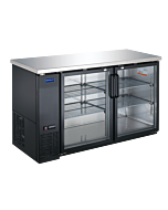 Zanduco 61" 2-Glass Swing Door Back Bar Cooler with Lock and 446L Capacity - 115V - USA
