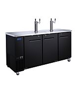 Zanduco 73" Three-Door Kegerator/Beer Dispenser with 2 Taps and 556L Capacity - 115V