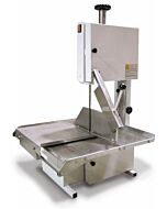 Omcan Tabletop Band Saw with Sliding Stainless Steel Table and Painted Body
