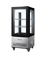 Zanduco 26" Refrigerated Display Case with 4-Sided Glass 59" Tall and 270L Capacity - 110V, 361W