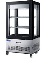 Zanduco 33" Refrigerated Display Case with 4-Sided Glass 59" Tall and 350L Capacity - 110V, 361W