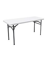 Omcan 95" Solid Heavy-Duty White Plastic Folding Table