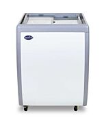 Zanduco 26'' Ice Cream Freezer With Flat Glass Top 5.5 cu ft