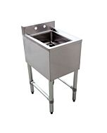 Zanduco 1 Compartment Underbar Sink with No Drain Board 10" X 14" X 10"