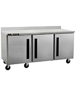 Centerline CLUC-72R-SD-WTLLL 72" Undercounter Worktop Three Solid Door Refrigerator