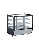 Zanduco 27 1/2" Square Refrigerated Countertop Bakery Display Case - Black