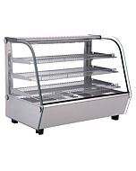 Zanduco 34" Curved Glass Countertop Display Warmer - 110V/60/1