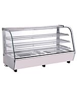 Zanduco 48" Curved Glass Countertop Display Warmer - 110V/60/1