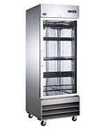 Zanduco 29" Single Glass Door Stainless Steel Reach-in Refrigerator with 651L Capacity - 115V, 1/5 HP - CA