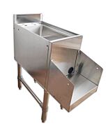 Omcan 12" x 29" x 33" Blender Station with 3" Backsplash and Faucet