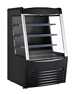 Zanduco 36" Open Refrigerated Self-Serve Display Case with 390L Capacity - Black