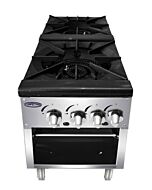 Atosa ATSP-18-2 Double Stock Pot Stove Natural Gas or Liquid Propane - 160,000 BTU