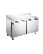 Zanduco 47" Two Doors Worktop Freezer with Backsplash and 320L Capacity - 300W, 115V