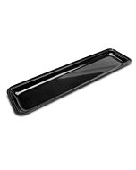 Delfin 24'' x 8'' x 1'' Black Acrylic Rectangular Market Tray TRC-248-10