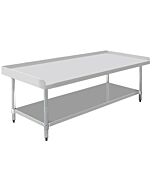 Zanduco 30″ x 72″ Stainless Steel Equipment Stand with Galvanized Undershelf and Legs