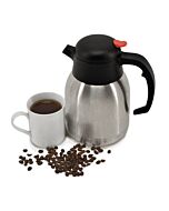Omcan 40 oz. (1.2 Liter) Double-Wall Insulated Stainless Steel Thermal Coffee Carafe