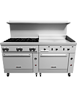 Vulcan Endurance Series 72" Gas Range with 1 Standard and 1 Convection Ovens, 6 Burners, and 36" Thermostatic Griddle