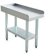 Zanduco 30″ x 12″ Stainless Steel Equipment Stand with Galvanized Undershelf and Legs