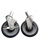 Zanduco 5" Middle Duty Bun Pan and Lug Rack Casters