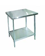 Zanduco Stainless Steel Worktable 30" X 36" with undershelf - Heavy-Duty