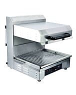 Omcan Stainless Steel Quartz Adjustable Single Salamander with Warming Base