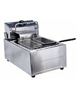 Omcan 6 Qt (7 Liters) Single Countertop Electric Fryer - 110V, 1350W