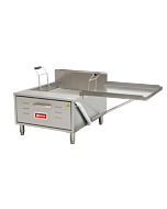 Omcan 40 lb Countertop Donut/Funnel Cake Deep Fryer, Natural Gas - 75,000 BTU