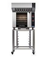 Turbofan E31D4/SK2731U/VH31 32"  Half Size Sheet Pan Manual/Electric Convection Oven on a Stainless Steel with a Ventless Hood (VH31/OVH-31D)