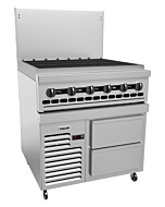 Vulcan 36R-36CB Endurance Series 36" Charbroiler with Refrigerated Base and 96,000 BTU - Natural Gas/Liquid Propane