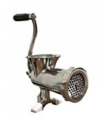 Omcan Manual Stainless Steel Meat Grinder #10 - Clamp Style