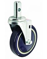 Zanduco 5" Polypropylene and Polyurethane Heavy Duty Bun Pan and Lug Rack Caster without Brake