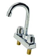 Zanduco Gooseneck Faucet - Deck Mounted - 4" O.C. - 3.5" Neck